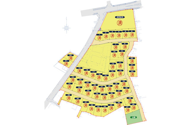 岩手の宅地開発・分譲 ミネルバ開発/紫波・桜町中央エクセル 区割り図